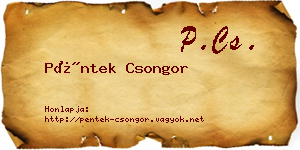 Péntek Csongor névjegykártya