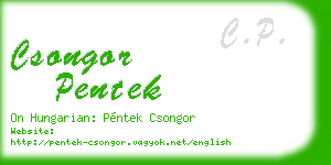 csongor pentek business card