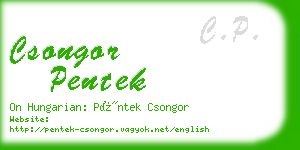 csongor pentek business card